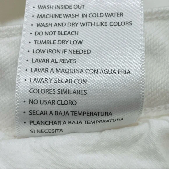 NWT Bohme Carmen Button White Bermuda Shorts Stretch Women's 29 Raw High Rise - Picture 8 of 15